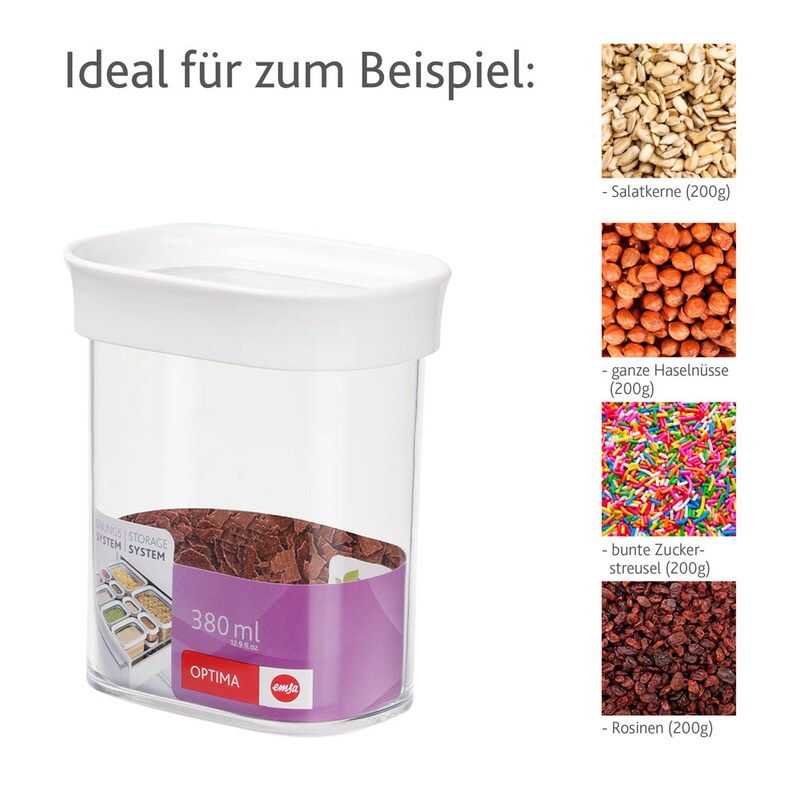 emsa Vorratsdose OPTIMA 11,9 cm hoch transparent 0,38 l, 1 St