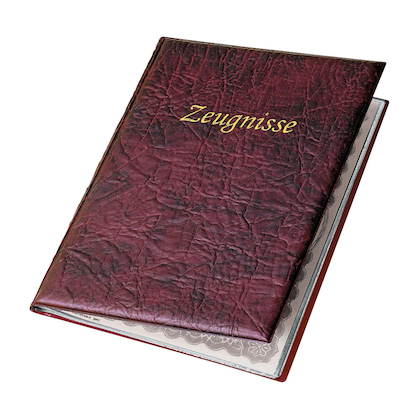 Artikelbild für VELOFLEX Business Zeugnismappe DIN A4, 10 Hüllen bordeaux, 1 St., Artikelnummer 605624