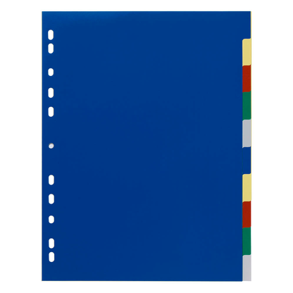 Artikelbild 2 für DURABLE Ordnerregister DIN A4 Vollformat, Überbreite blanko blau, gelb, rot, grün, grau 10-teilig, 1 Satz, Artikelnummer 432914