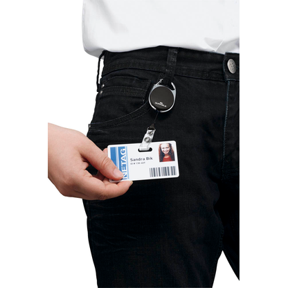 Artikelbild 2 für DURABLE Ausweishalter JOJO STYLE 832401, Druckknopfschlaufe, schwarz, 10 St., Artikelnummer 544858