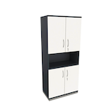 Artikelbild 1 für fm Regalschrank Sidney, 4260429769506 weiß, lavagrau 80,0 cm 44,2 cm, 1 St., Artikelnummer 413577