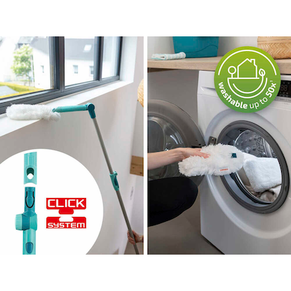 Artikelbild 5 für LEIFHEIT Staubwischer SUPERDUSTER weiß/türkis Kunststoff 12,0 cm breit, Artikelnummer 724597