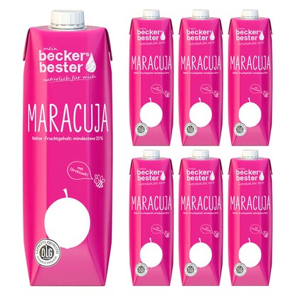 Artikelbild für beckers bester MARACUJA Fruchtnektar 6x 1,0 l, Artikelnummer 653046