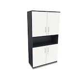 Artikelbild 1 für fm Regalschrank Sidney, 4260429769490 weiß, lavagrau 100,0 cm 44,2 cm, 1 St., Artikelnummer 413793