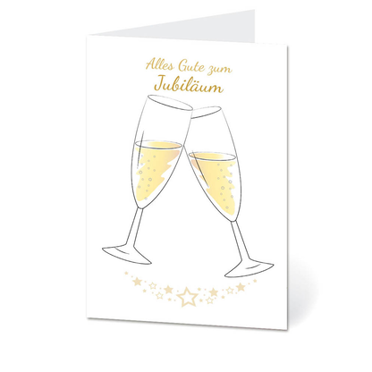 Artikelbild für LUMA Jubiläumskarte Sektgläser LU1417 DIN B6, 1 St., Artikelnummer 403994