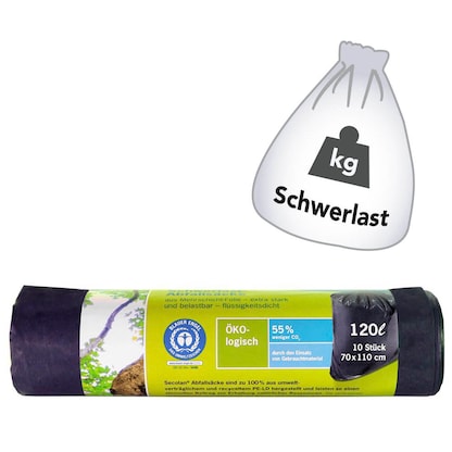 Artikelbild für Secolan® Schwerlastsäcke 120,0 l grau 45,0 µm, 10 St., Artikelnummer 793190