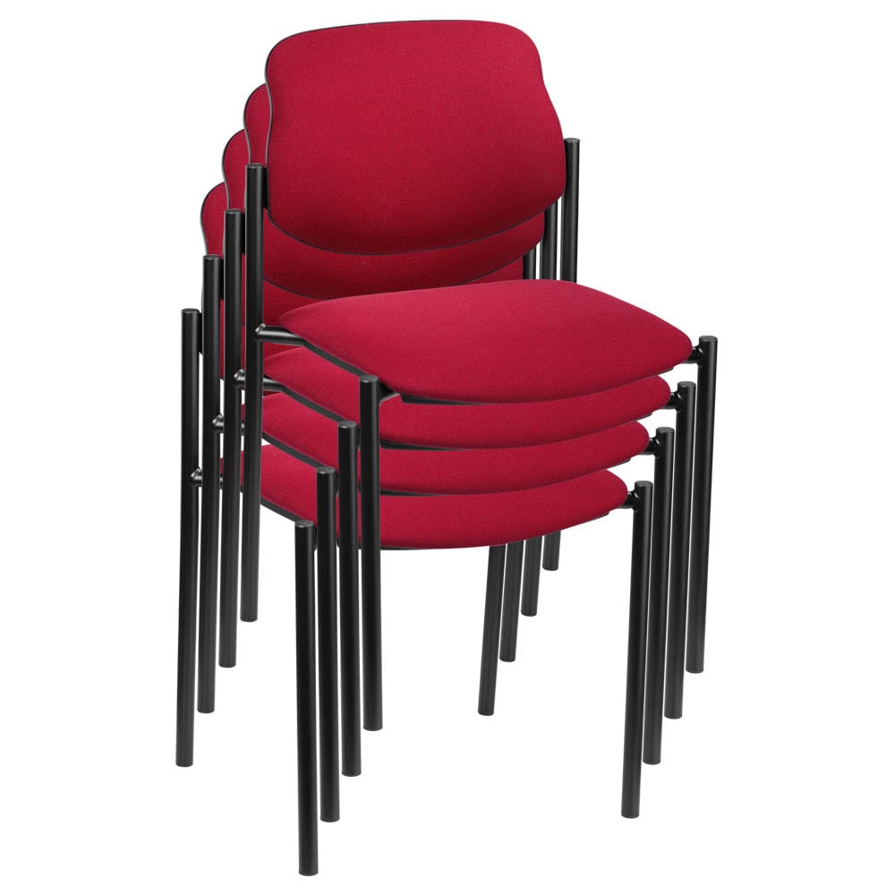 Nowy Styl Besucherstühle Styl STYL BLACK C29 4ER bordeaux Stoff, 4 