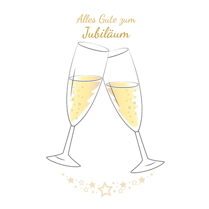 Artikelbild 2 für LUMA Jubiläumskarte Sektgläser LU1417 DIN B6, 1 St., Artikelnummer 403994