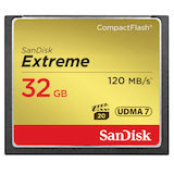 Artikelbild 1 für SanDisk Speicherkarte CompactFlash Card Extreme, 32 GB, 1 St., Artikelnummer 179130