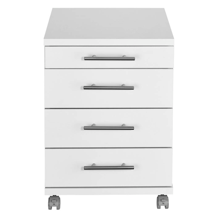 Artikelbild 7 für MÖBELPARTNER Rollcontainer weiß 4 Auszüge 42,0 x 50,0 x 56,9 cm, Artikelnummer 157628