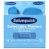 Artikelbild 1 für Salvequick® Pflaster Detectable 1009736V blau, 30 St., Artikelnummer 525372