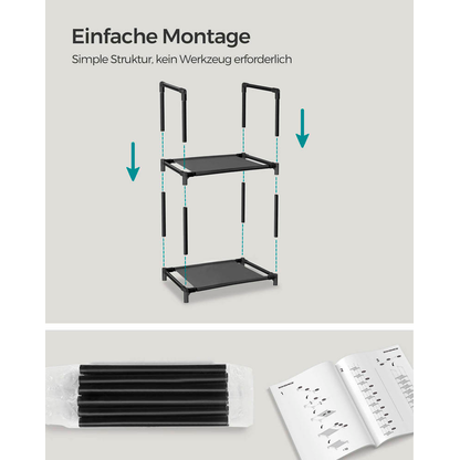 Artikelbild 9 für SONGMICS Schuhregal schwarz 33,0 x 33,0 x 173,0 cm, 1 St., Artikelnummer 260939