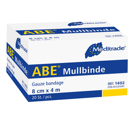 Artikelbild 3 für Meditrade® Mullbinden ABE® 1402 weiß 8,0 cm x 4,0 m, 20 St., Artikelnummer 564249