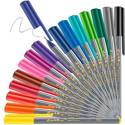 Artikelbild für edding 55 Fineliner-Set farbsortiert 0,3 mm, 16 St., Artikelnummer 786174