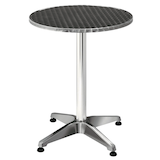 Artikelbild 1 für Garden Pleasure Stehtisch rund Stahl, Aluminium silber 60,0 x 60,0 x 70,0/110,0 cm, 1 St., Artikelnummer 421214