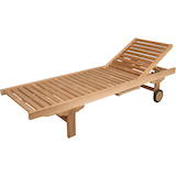 Artikelbild 1 für Garden Pleasure Sonnenliege SOLO braun Holz, Artikelnummer 707651