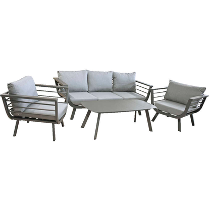 Artikelbild für Garden Pleasure Loungegruppe ELIA hellgrau, dunkelgrau Metall, 14-teilig, Artikelnummer 137437