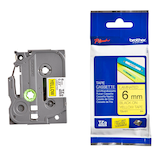 Artikelbild 1 für brother Schriftband TZe-611 TZE611, 6 mm, schwarz auf gelb, 1 St., Artikelnummer 653444