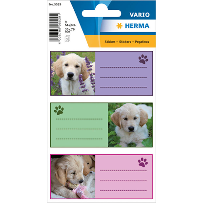 Artikelbild für HERMA Schuletiketten 5529 Hunde, 9 Etiketten, Artikelnummer 242022