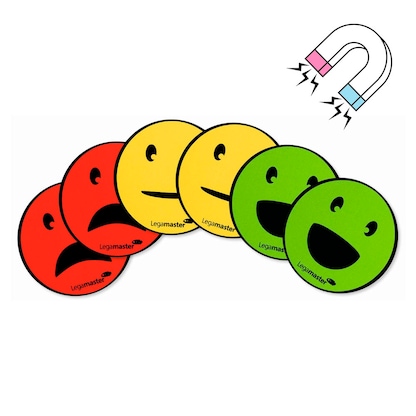 Artikelbild für Legamaster Agile Smiley gemischt Magnete Motiv, Kunststoff Ø 5,0 cm, 6 St., Artikelnummer 156394