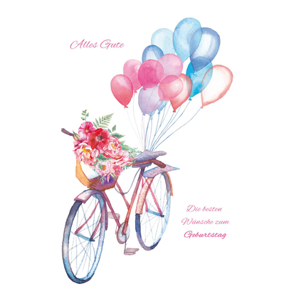 Artikelbild 2 für LUMA Geburtstagskarte Fahrrad LU1757 DIN B6, 1 St., Artikelnummer 403177