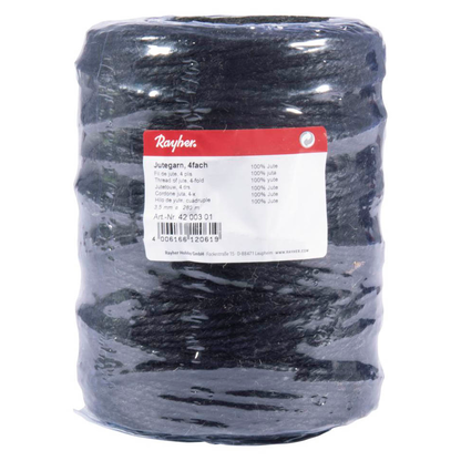 Artikelbild 3 für Rayher Garn Jute rauh schwarz 3,5 mm x 280,0 m, Artikelnummer 686453