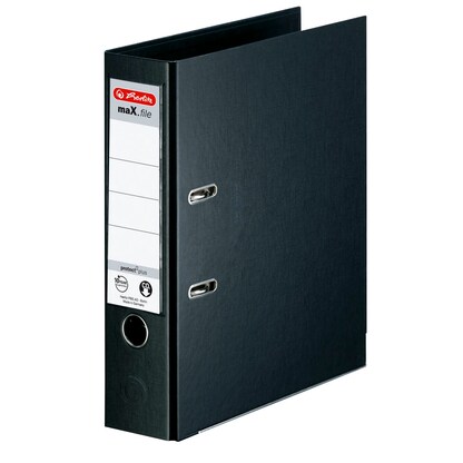 Artikelbild für herlitz maX.file protect plus Ordner schwarz Kunststoff 8,0 cm DIN A4, 1 St., Artikelnummer 138206