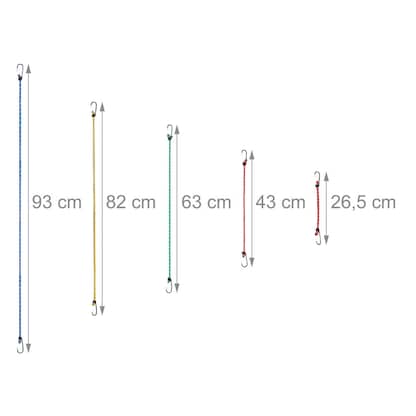 Artikelbild 2 für relaxdays Spanngurt 26,5 - 93,0 cm, 24 St., Artikelnummer 439964