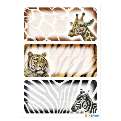 Artikelbild 2 für HERMA Schuletiketten 5877 Afrikanische Tiere, 9 Etiketten, Artikelnummer 901823
