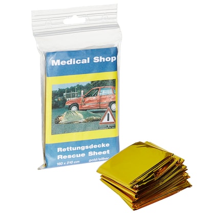 Artikelbild für Holthaus Medical Rettungsdecke 160,0 x 210,0 cm, Artikelnummer 495109