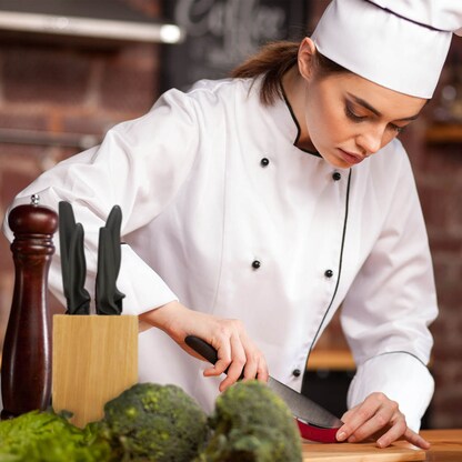 Artikelbild 7 für relaxdays Messerblock silber, braun, 1 St., Artikelnummer 400784