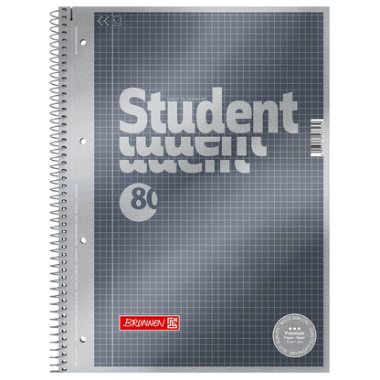 Artikelbild 2 für BRUNNEN Collegeblöcke Student Premium kariert DIN A4 Innenrand, 5 Blöcke, Artikelnummer 485495