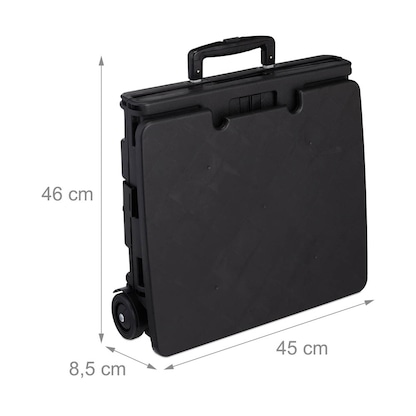 Artikelbild 6 für relaxdays Einkaufstrolley Kunststoff schwarz 45,0 x 38,0 x 99,0 cm, Artikelnummer 361851