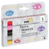 Artikelbild 1 für KREUL Glitter Stoffmalfarbe farbsortiert, 5 St., Artikelnummer 115388