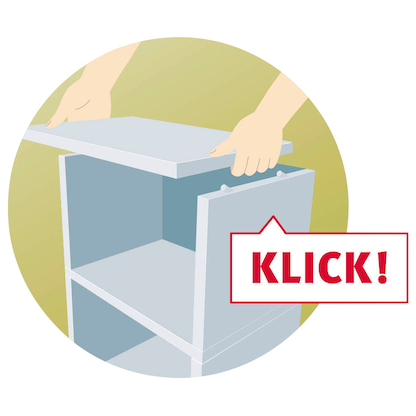 Artikelbild 10 für HAMMERBACHER Regalschrank 964S4, V964S4/G/6/BS grafit, buche 40,0 x 42,0 x 215,6 cm, 1 St., Artikelnummer 380426