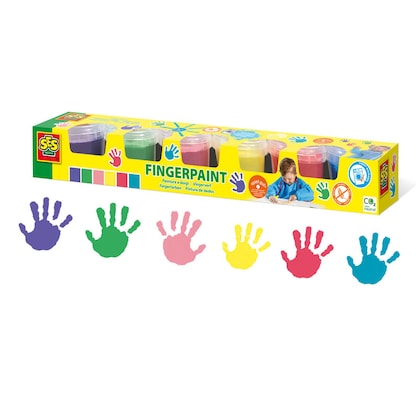 Artikelbild für SES Creative® Fingerfarben farbsortiert 6x 120,0 ml, 1 St., Artikelnummer 110329