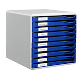 Artikelbild 1 für LEITZ Schubladenbox Form Set blau 52810035, DIN A4 mit 10 Schubladen, 1 St., Artikelnummer 331975