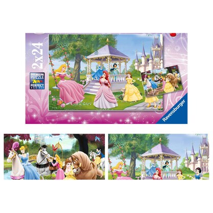 Artikelbild für Ravensburger Disney Princess Zauberhafte Prinzessinnen Puzzle, 2 x 24 Teile, Artikelnummer 872397
