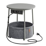 Artikelbild 1 für VASAGLE Beistelltisch rund Spanplatte grau 45,0 x 45,0 x 50,0 cm, 1 St., Artikelnummer 439459