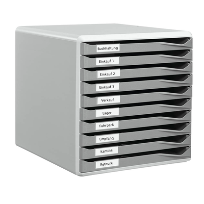 Artikelbild für AKTION: LEITZ Schubladenbox Formular-Set dunkelgrau 52810089, DIN A4 mit 10 Schubladen, 1 St., Artikelnummer 663983