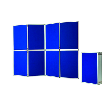 Artikelbild für magnetoplan Trennwand zusammenklappbar 1101016, blau 244,0 x 181,0 cm mit Rollen, 1 St., Artikelnummer 713499