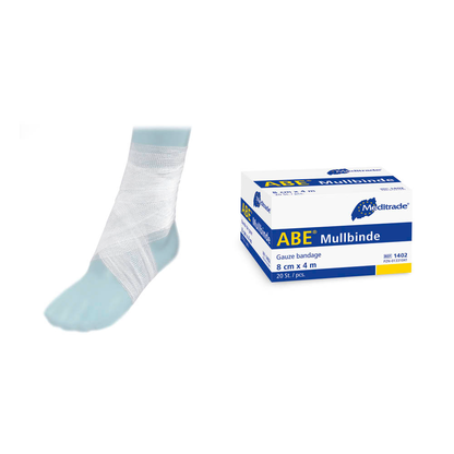 Artikelbild 2 für Meditrade® Mullbinden ABE® 1402 weiß 8,0 cm x 4,0 m, 20 St., Artikelnummer 564249