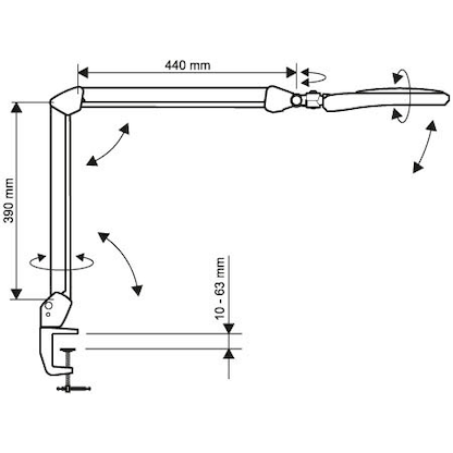 Artikelbild 2 für MAUL MAULsource LED Lupenleuchte weiß 8 W mit Tischklemme, Artikelnummer 388544