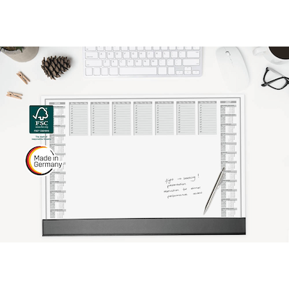 Artikelbild 11 für SIGEL Schreibtischunterlage Office 2026/2027 weiß Papier 59,5 x 41,0 cm, 40 Blatt, Artikelnummer 585717