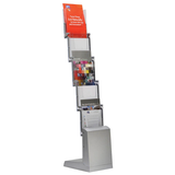 Artikelbild 1 für update displays Prospektständer silber DIN A4 5 Fächer 25,8 x 34,3 x 135,5 cm, 1 St., Artikelnummer 287957