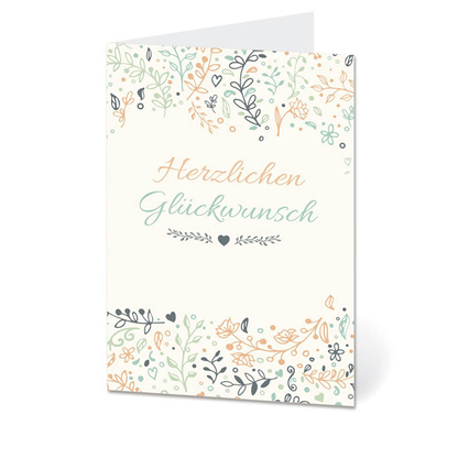 Artikelbild für LUMA Glückwunschkarte Blumen LU2163 DIN B6, 1 St., Artikelnummer 403367