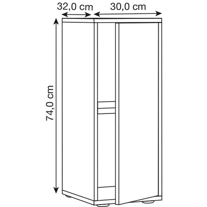Artikelbild 2 für VCM my office Aktenschrank Salia, 920719 anthrazit, honig-eiche 1 Fachboden 30,0 x 32,0 x 74,0 cm, Artikelnummer 364389