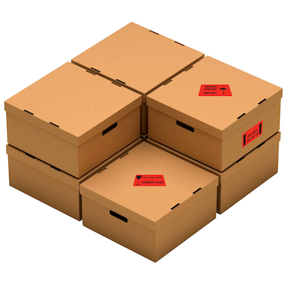 Artikelbild 2 für EICHNER Warnetiketten rot »Vor Nässe schützen!« 100,0 x 50,0 mm, 250 Etiketten , Artikelnummer 486664