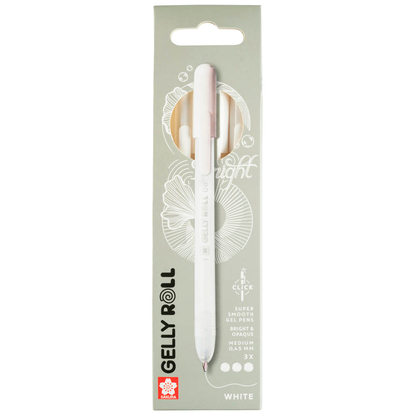 Artikelbild für Sakura Gelly Roll Retractable Classic Gelschreiber transparent 0,45 mm, Schreibfarbe: weiß, 3 St., Artikelnummer 711628