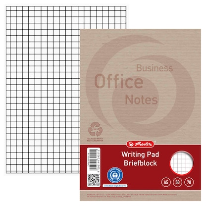Artikelbild für herlitz Briefblock Recycling DIN A5 kariert, 1 St., Artikelnummer 792917